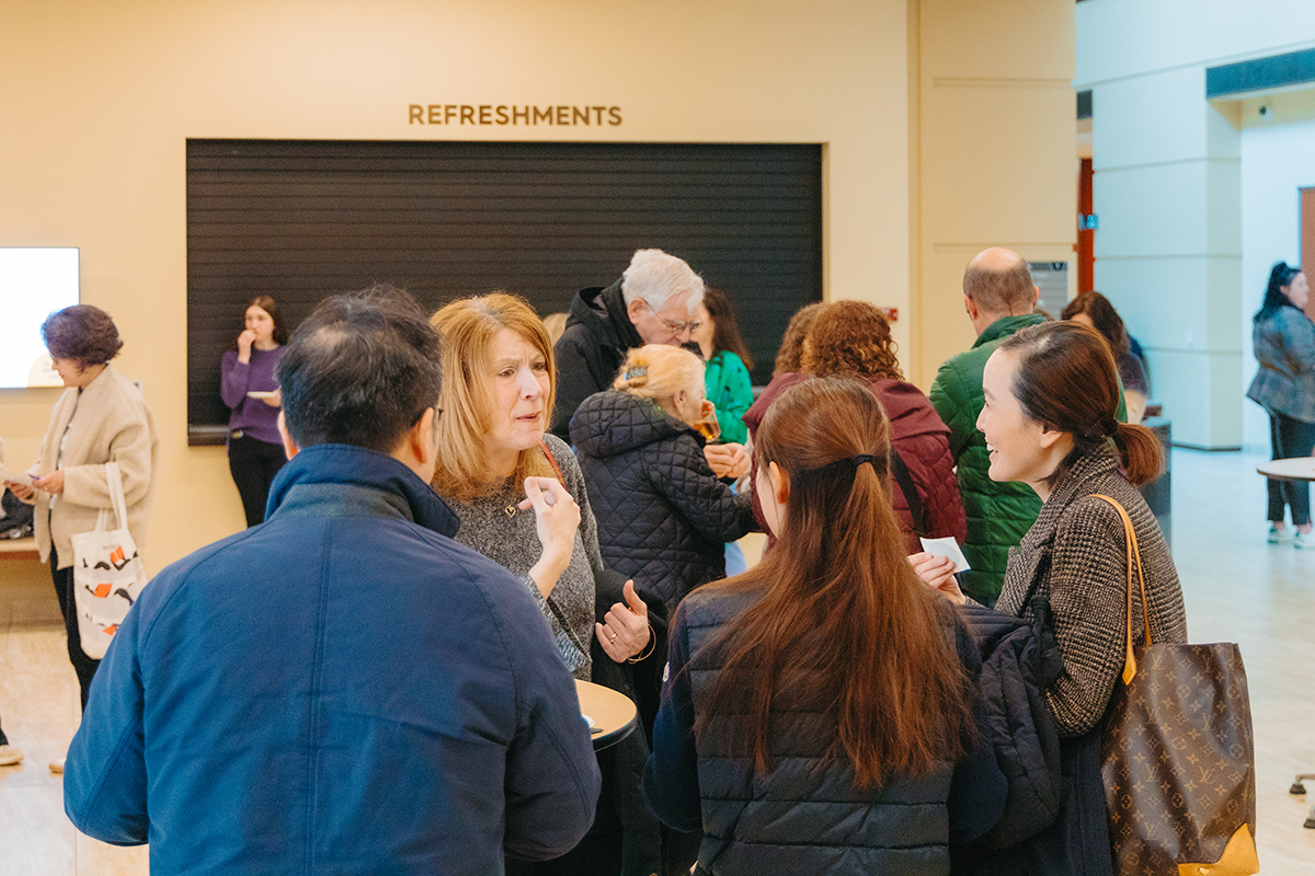 Pictured are students and families gathering at the 2024 Scholastic Writing Awards. Photo by Ethan Stoner.