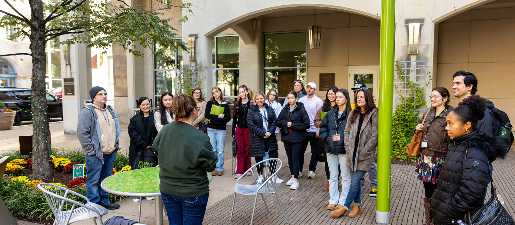 Visitors on tour during November Open House. Photo by Paul Koontz.