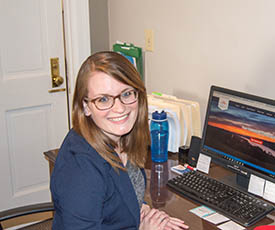 Pictured is School of Communication M.A. alumna Ashley Kress.