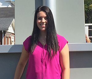 Pictured is co-op student Lexus McCarthy.