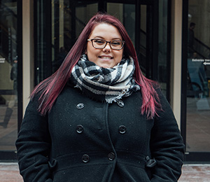 Pictured is co-op student Taylor DeLay. Photo by Randall Coleman