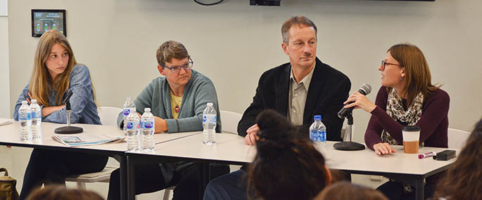 (L-R) Panelists Alyse Horn, Ann Belser, Eric Heyl and AmyJo Brown 