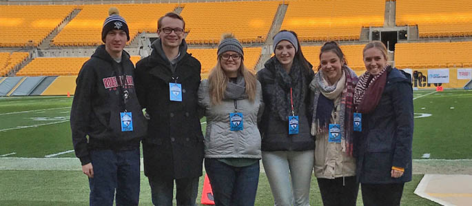 (L-R) Michael Turk, Josh Croup, Allison Schubert, Meghan Macioce, Dara Collins and Sara Mackulin.