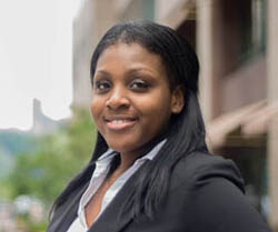 Pictured is M.B.A. alumna Chynna Carter, associate consultant for Highmark. | Photo by Chris Rolinson