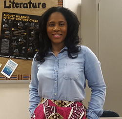 Pictured is Lisa Pickett, Ed.D. student, English department director for Pittsburgh CAPA and actress in the movie Fences. | Photo by Daniel Kelly