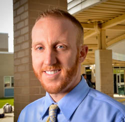 Pictured is Patrick Scott, K-12 principal certification alumnus and assistant principal at Woodland Hills High School. | Photo by Jim Judkis