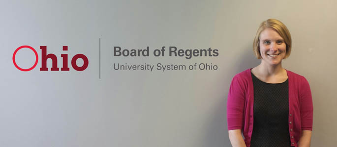 Pictured is 2010 political science alumna Ashleigh Henry, a staff attorney for the Ohio Board of Regents. | Photo by Kathryn Shipley