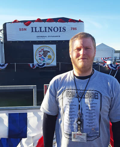 Pictured is Chad Anderson, 2015 electrical engineering technology alumnus and engineer for General Dynamics Electric Boat. class=