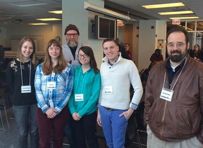 Pictured are psychology professors Robert McInerney, Ph.D., and Brent Robbins, Ph.D., with undergraduate Point Park psychology students. | Photo submitted by McInerney