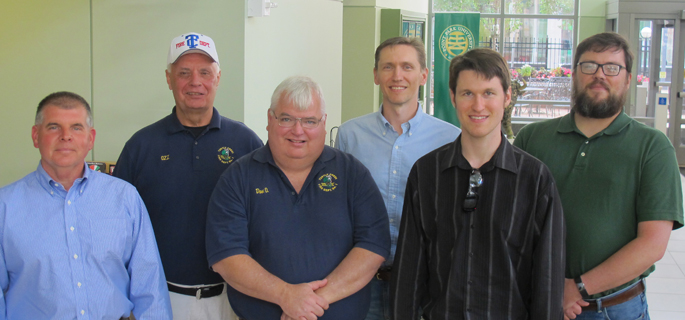 Pictured are Point Park electrical engineering technology alumni with members of the Turtle Creek Volunteer Fire Department and Council. | Photo by Amanda Dabbs