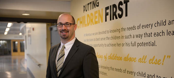 Pictured is Justin Aglio, Point Park Ed.D. student and director of innovation for Montour School District. | Photo by Chris Rolinson