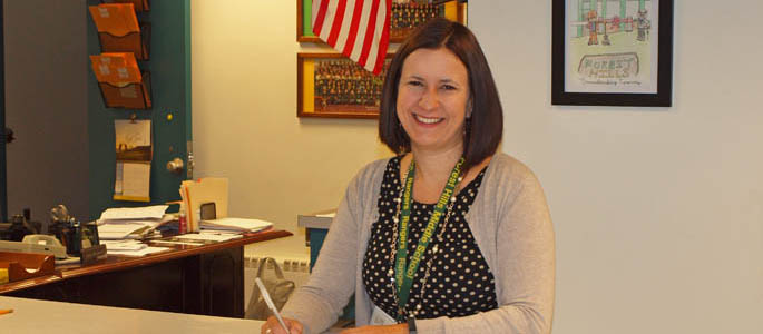 Pictured is Laura Miller, dean of students and librarian for Forest Hills School District and Ed.D. in leadership and administration student at Point Park. 
