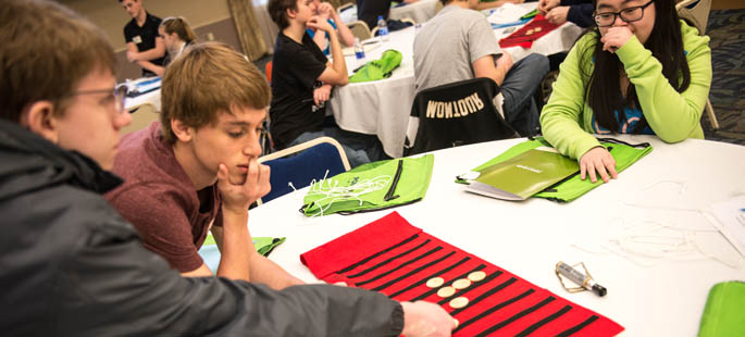 Pictured are high school students at Point Park's 2015 Mathematics Symposium. | Photo by Chris Rolinson