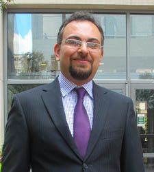 Pictured is Yaser Roshan, Ph.D., assistant professor of electrical engineering. | Photo by Amanda Dabbs