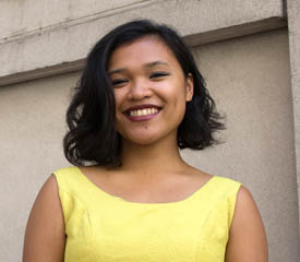Pictured is humanities alumna Kerry Glova. 
