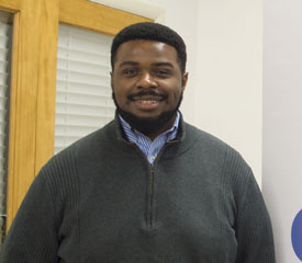 Pictured is Laier-Rayshon Smith, political science graduate and fellow for CORO Pittsburgh. | Photo by Shayna Mendez