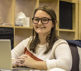 Pictured is Nina DelPrato, liberal studies alumna and program assistant for Amizade. | Photo by Arthur Alexander