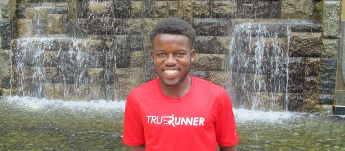 Pictured is Andre Bennett, accounting major, track and field/cross country athlete and international student at Point Park. | Photo by Amanda Dabbs