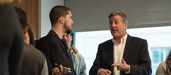 School of Business students attend a symposium with leading executives who work for the Pittsburgh Pirates. Photo | Christopher Squier