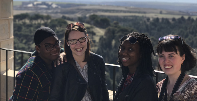 Pictured are Point Park School of Business students in Madrid, Spain. | Photo submitted by Emily McCoy