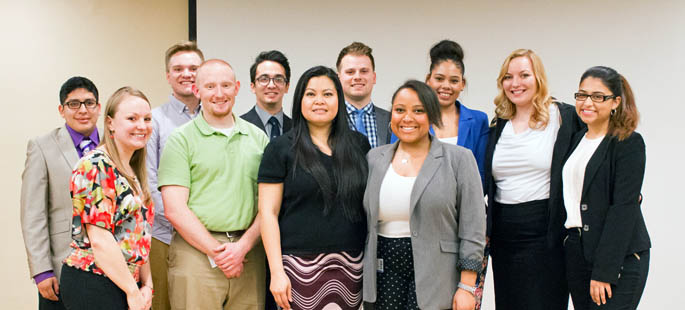 Pictured are School of Business students at the 2015 Chair's Challenge Business Case Competition. | Photo by Victoria A. Mikula