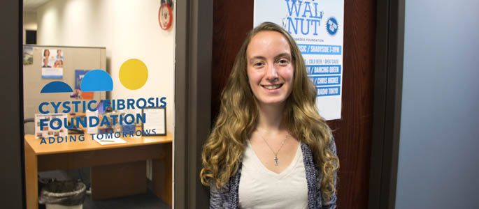 Pictured is Emily Maxwell, SAEM student and special events intern for the Cystic Fibrosis Foundation. | Photo by Shayna Mendez