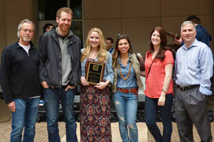 Pictured left to right at Pioneer Records CD release party are Ed Traversari, Jesse Naus, Hannah Jenkins, Rachel Vigilotti, Ashley Dobransky and Steve Tanzilli. | Photo by David Rowell