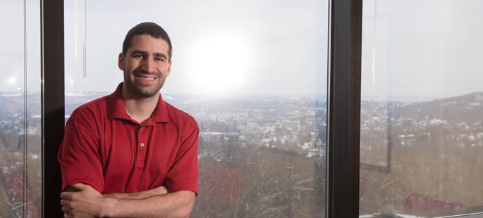 Pictured is Philip Isabella, a 2009 accounting and 2013 M.B.A. alumnus of Point Park and accounting and finance recruitment manager for International Finance Group. | Photo by Chris Rolinson