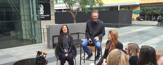 Pictured are SAEM students networking with music industry professionals at the Pollstar Live! 2017 Music Conference. | Photo by Ed Traversari