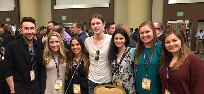 Pictured are Point Park SAEM students at the 2016 Pollstar Live! Music Conference in San Francisco, Calif. | Photo by Ashley Dobransky