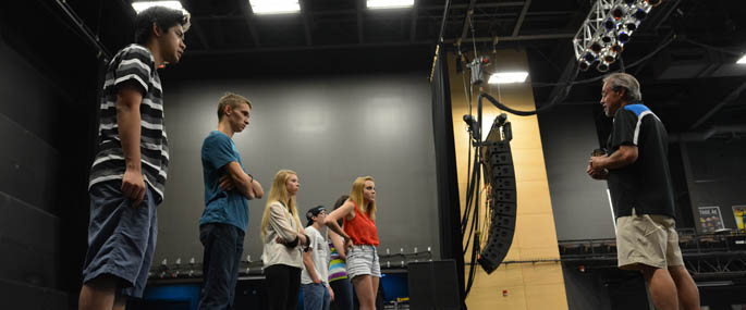 Pictured are high school students at the 2013 sport, arts and entertainment management summer workshop. | Photo by Connor Mulvaney