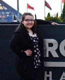 Pictured is SAEM student Alyssa King, visitor services representative for the Rock & Roll Hall of Fame. | Photo by Pete King