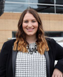 Pictured is Brittany Bishop, SAEM student and new media intern for the Pittsburgh Penguins. | Photo by Olivia Ruk