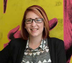 Pictured is Christine Schell, a 2015 SAEM graduate, special events associate for the Andy Warhol Museum and social media associate for Peony Entertainment. | Photo by Victoria A. Mikula