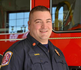 Pictured is Mathew Davis, public administration alumnus and deputy fire chief for Dormont Fire Department. | Photo by Jim Judkis