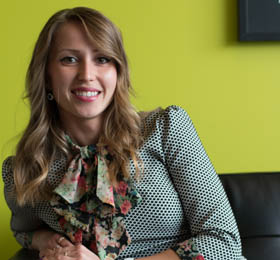 Pictured is Anna Volkova, M.B.A. alumna and senior staff accountant at Gatesman+Dave. | Photo by Victoria A. Mikula