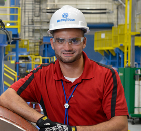 Pictured is Chris Chavez, M.B.A. alumnus and senior field services engineer for Westinghouse. | Photo by Jim Judkis