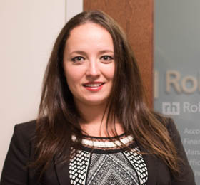 Pictured is Daria Opekunova, international M.B.A. alumna and staffing manager for Robert Half International. | Photo by Victoria A. Mikula
