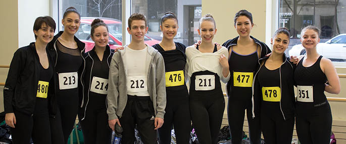 A group of high school students at National High School Dance Festival at Point Park University. Photo | Dominique Hildebrand