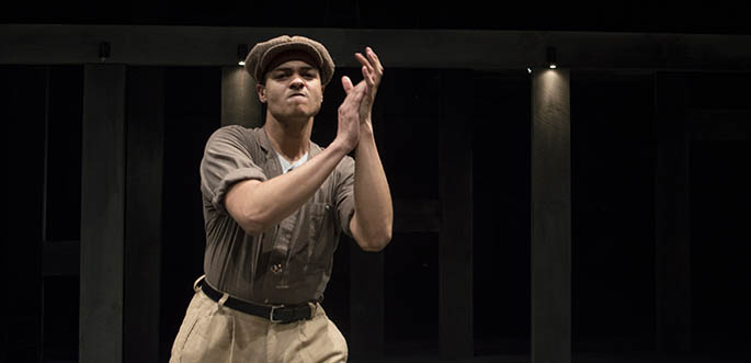 Pictured is Conservatory of Performing Arts student Tony Lorrich at Pittsburgh's City Theatre. Photo | Shayna Mendez