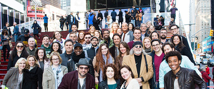 Point Park University alumni in Times Square. Photo | Patrick Lazour