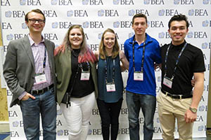 Broadcast majors at the Broadcast Education Association Conference in Las Vegas| Photo by Alex Grubbs