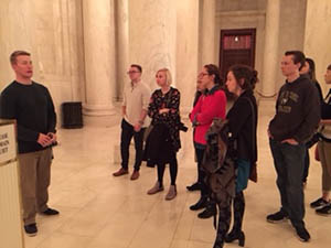 Students tour the Supreme Court Building. Submitted photo