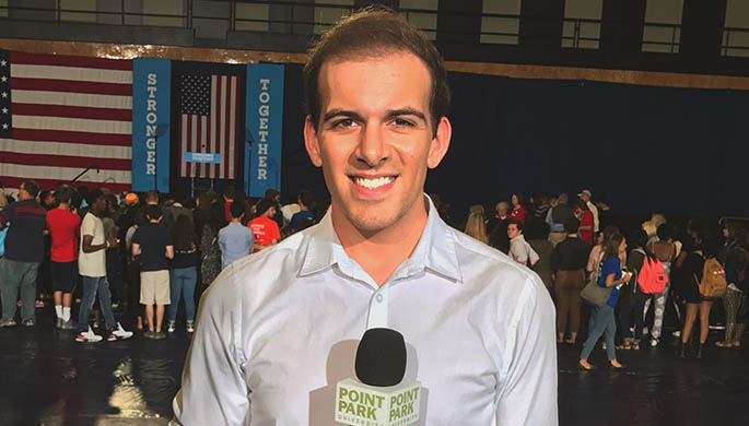 Pictured is broadcast reporting major Mark Dovi. Submitted photo