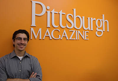 Pictured is Neil Strebig, an intern for Pittsburgh Magazine. Photo | Shayna Mendez