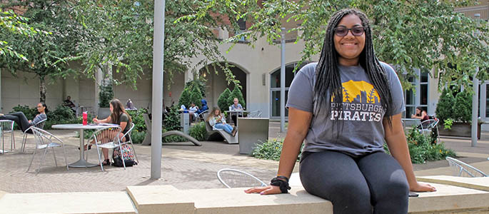 Pictured is Shayna Mendez, a photojournalism major at Point Park University. Photo | Gina Puppo