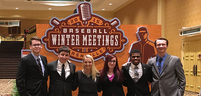 Point Park University students attended the Baseball Winter Meetings in Nashville, Tenn. Photo | Kelsey Veydt