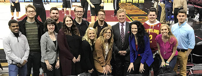 Point Park students at the Cleveland Cavaliers game. Photo | Josh Croup