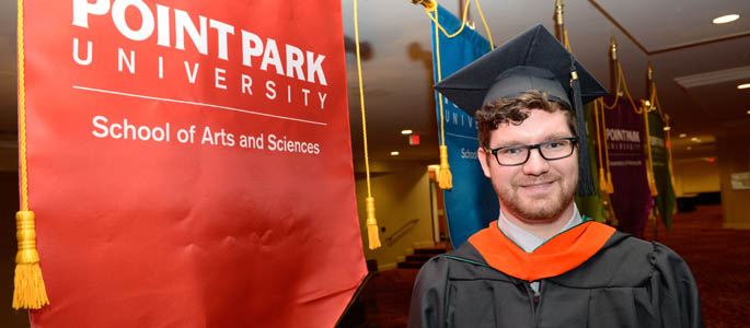 Pictured is Master of Science in environmental studies graduate Gregory Lowden. | Photo by Chris Rolinson