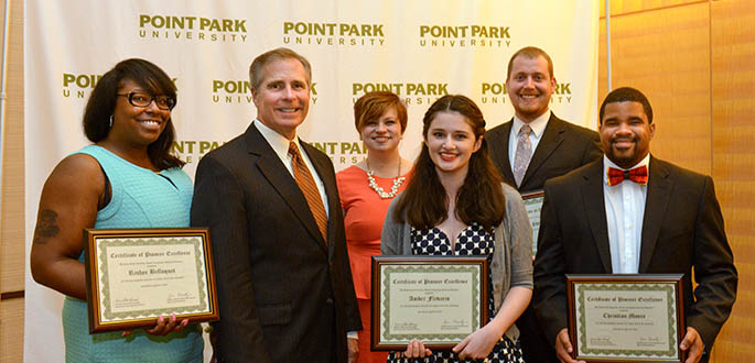Point Park University hosted its annual Outstanding Student Awards banquet at the Fairmont Pittsburgh on Friday, April 22. Photo | Jim Judkis